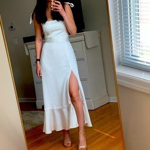 Silk white dress- brand new and never worn!